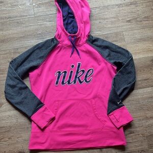 Nike Fuchsia and Charcoal Hoodie